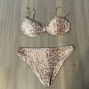 Mai Underwear Brown Snake print bikini.